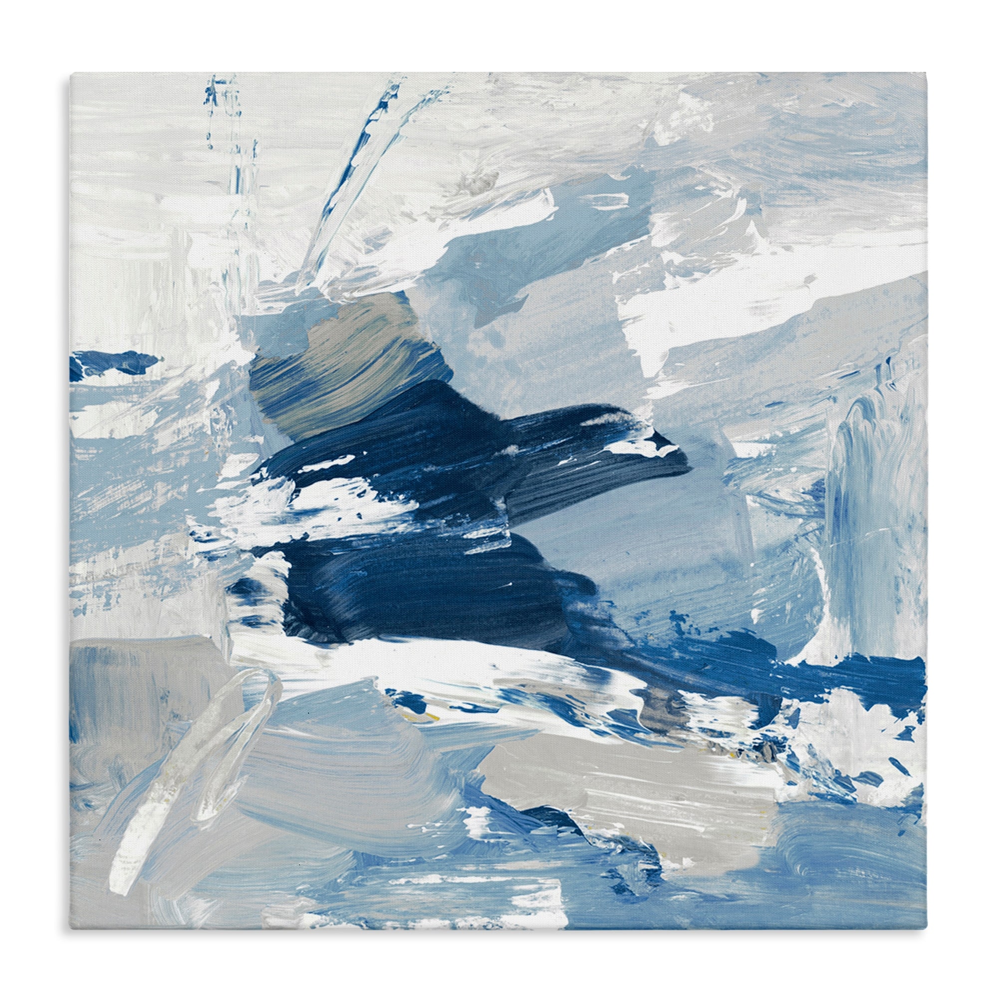 Stupell Abstract Brushed Blue Painting Canvas Wall Art, Design by Lanie Loreth