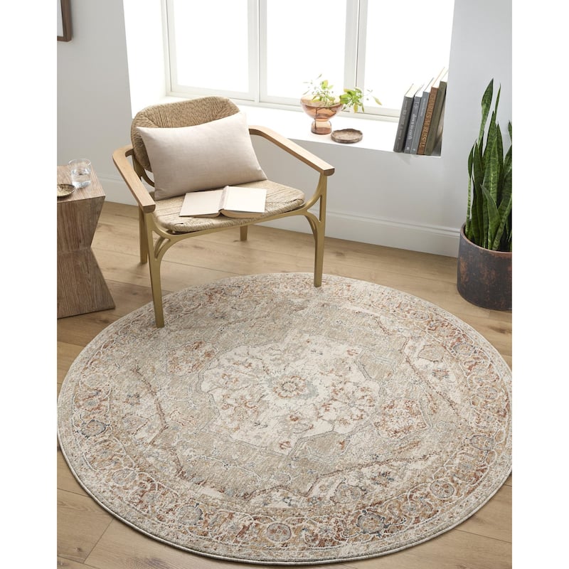 Livabliss Poem Traditional Area Rug - Cream - 9' x 12'2"