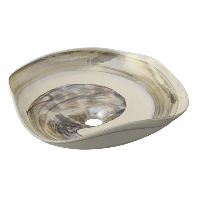 Lido Handmade Murano Glass Bathroom Sink - 14.75x14.75x4