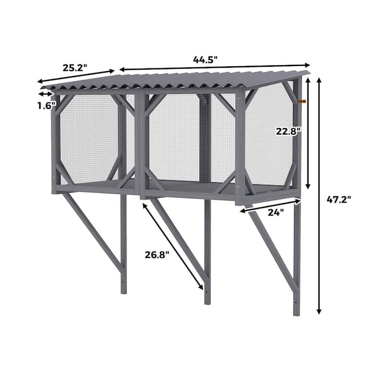 Cat Window Perch for Large Indoor Cats for Sunbathing Napping Overlooking