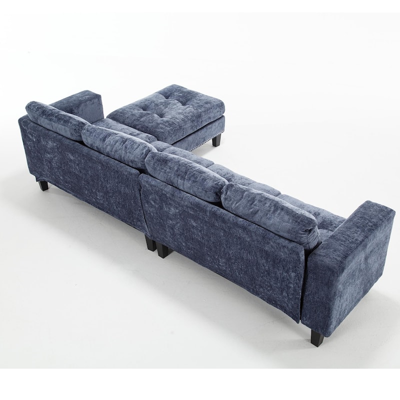 5-Seater Modular Sofa - Includes Storage Ottoman and Reversible Chaise