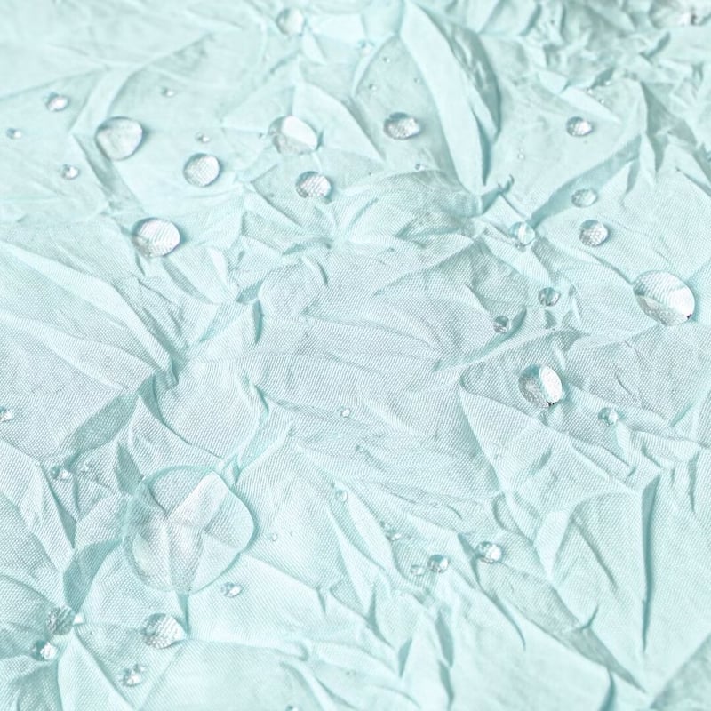 Crinkle Eco-friendly Water Repellent Solid Texture Shower Curtain
