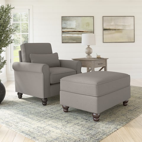 Hudson Accent Chair with Ottoman Set by Bush Furniture