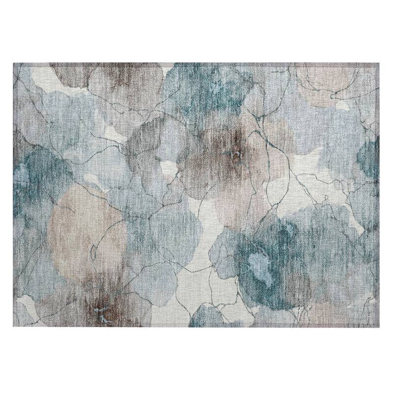 Machine Washable Indoor/ Outdoor Floral Mara Chantille Rug