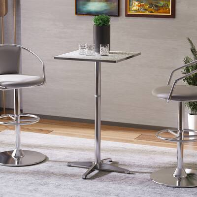 HomCom 24" Stainless Steel Top Adjustable Height Bisto / Bar Table