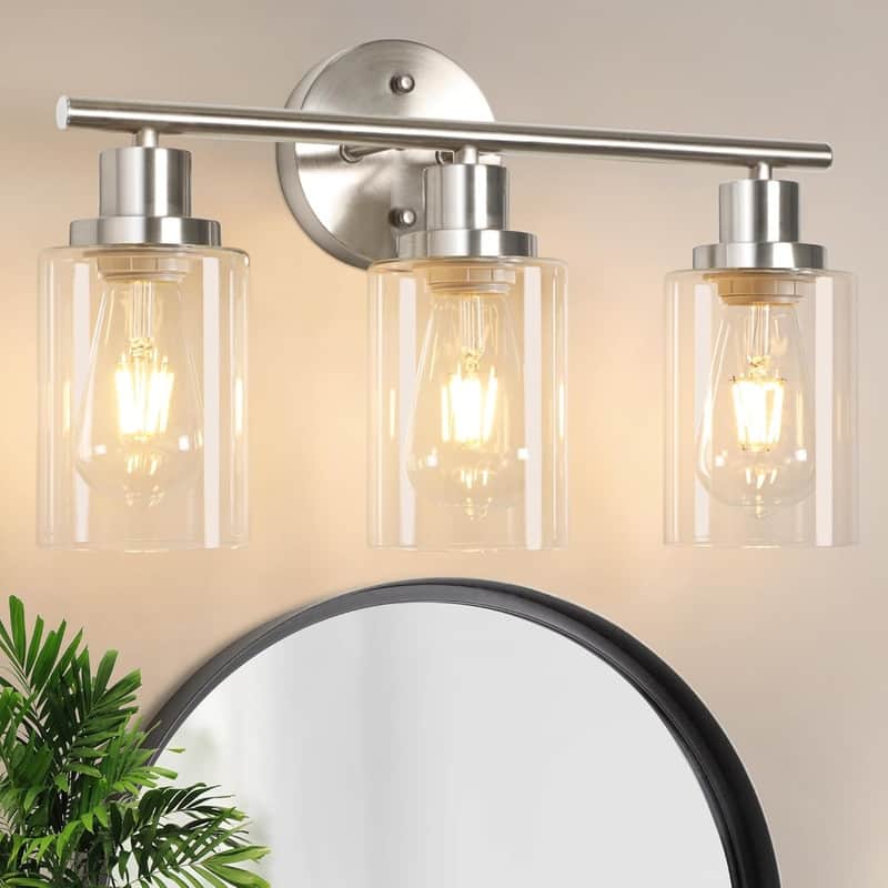 Modern Bathroom Light Fixtures, 3 Light Vanity Lights -  Matt Nickel