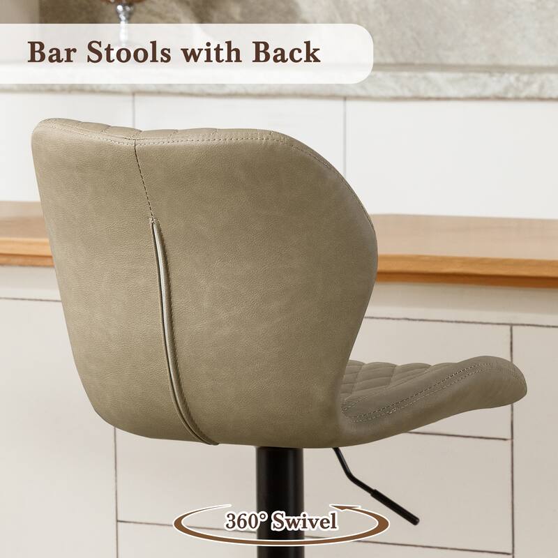 HOMYKA Swivel Adjustable Height Stool Set of 4