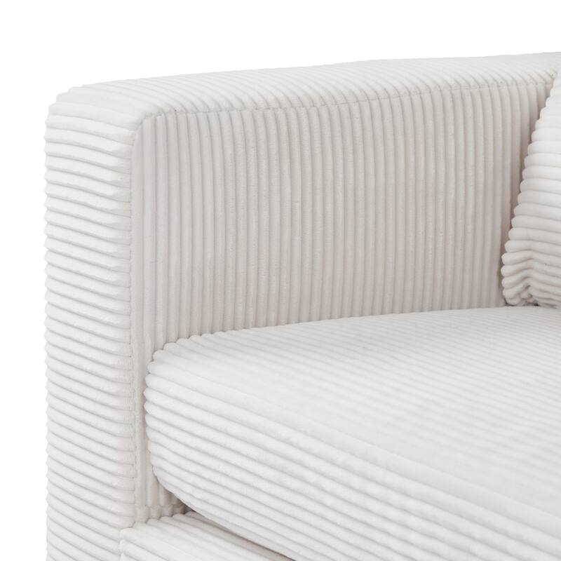 82 Inch Sofa, Comfy Sofa Couch Extra Deep Seats, Corduroy Couch for Living Room Loveseat Removable Sofa Cover Cushions