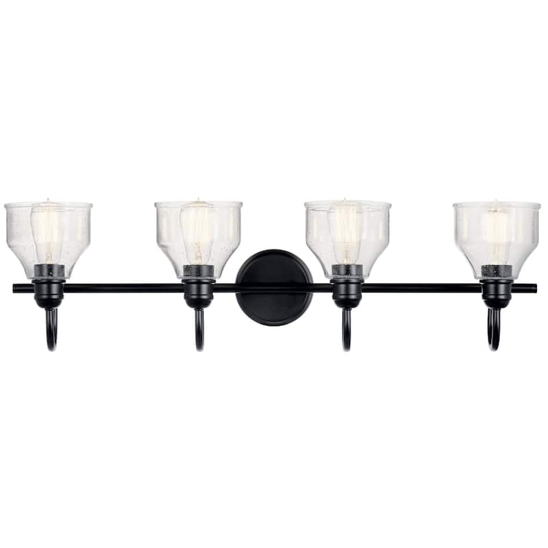 Kichler Lighting Avery 33.5 in. 4-Light Black Vanity Light
