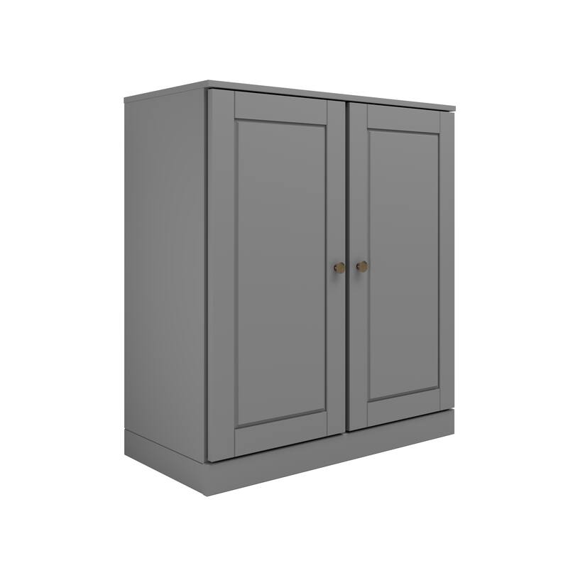 Palace Imports 100% Solid Wood TV Stand with Solid Doors for TVs up to 32"