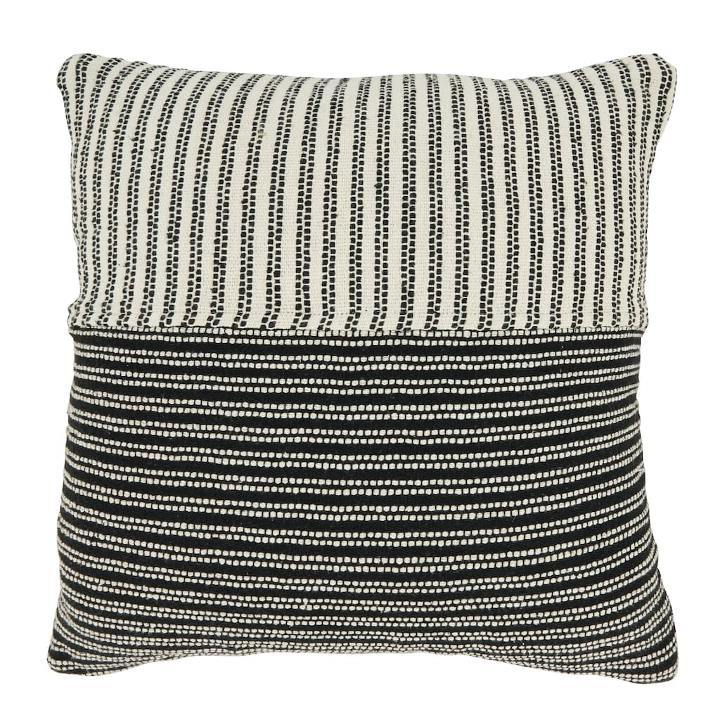 Sophisticated Duo-Tone Stripe Pillow