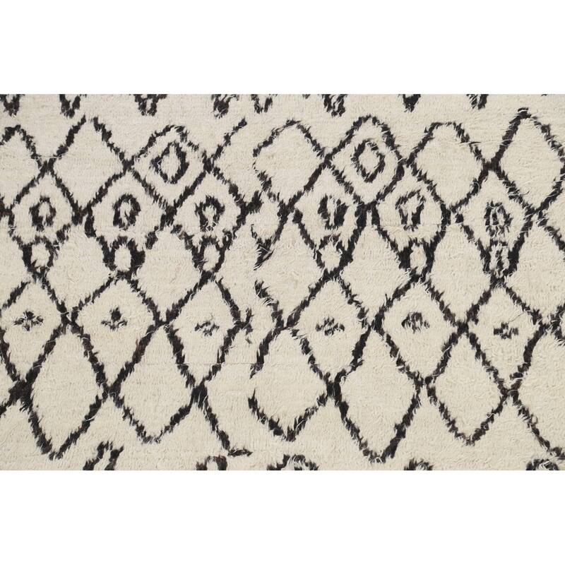 Vegetable Dye Oriental Moroccan Berber Area Rug Handmade Wool Carpet