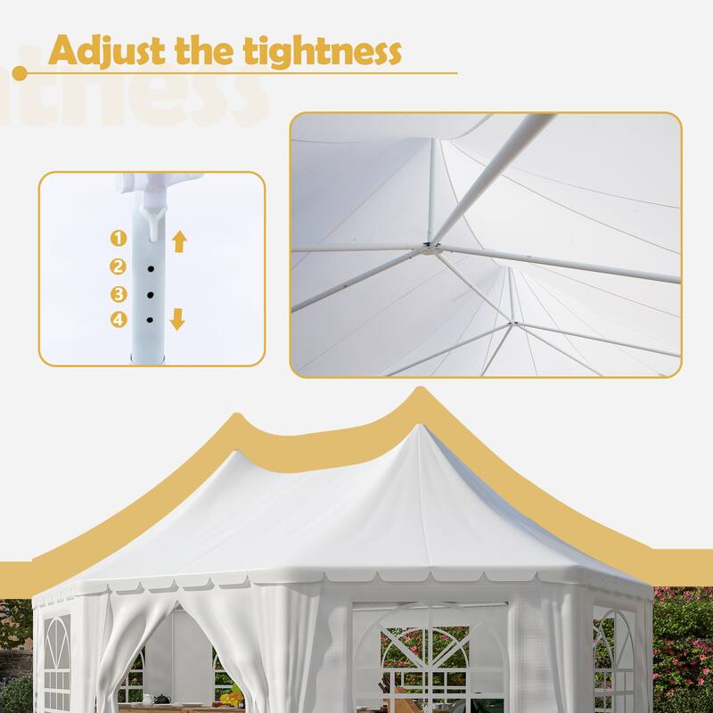 20x15 ft Wedding Party Tent Waterproof White - 88.58 * 8.46 * 7.48