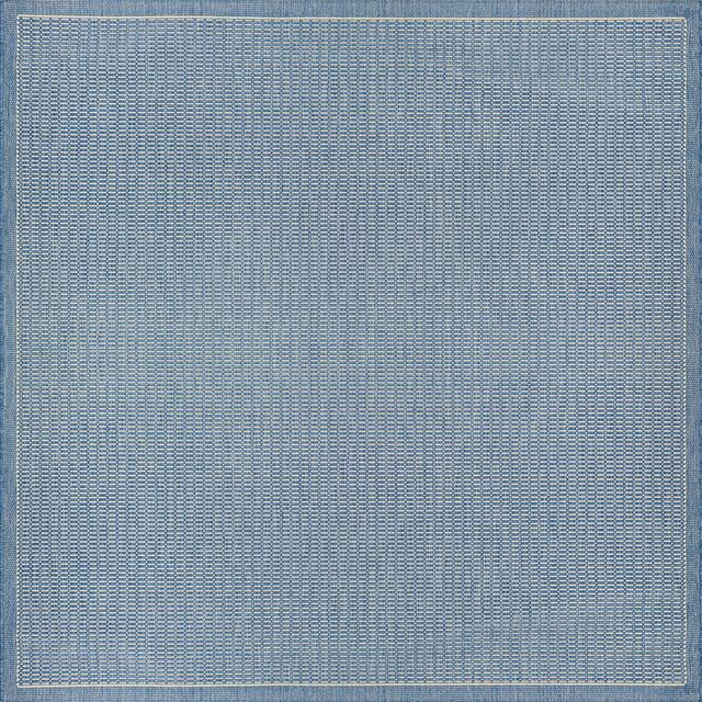Pergola Deco Indoor/ Outdoor Area Rug - 7'6" Square - Blue