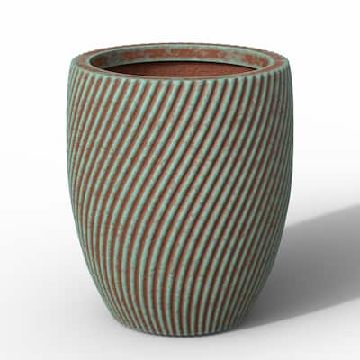 Tall Concrete Flower Pot with Drainage Holes and Enhanced Interior