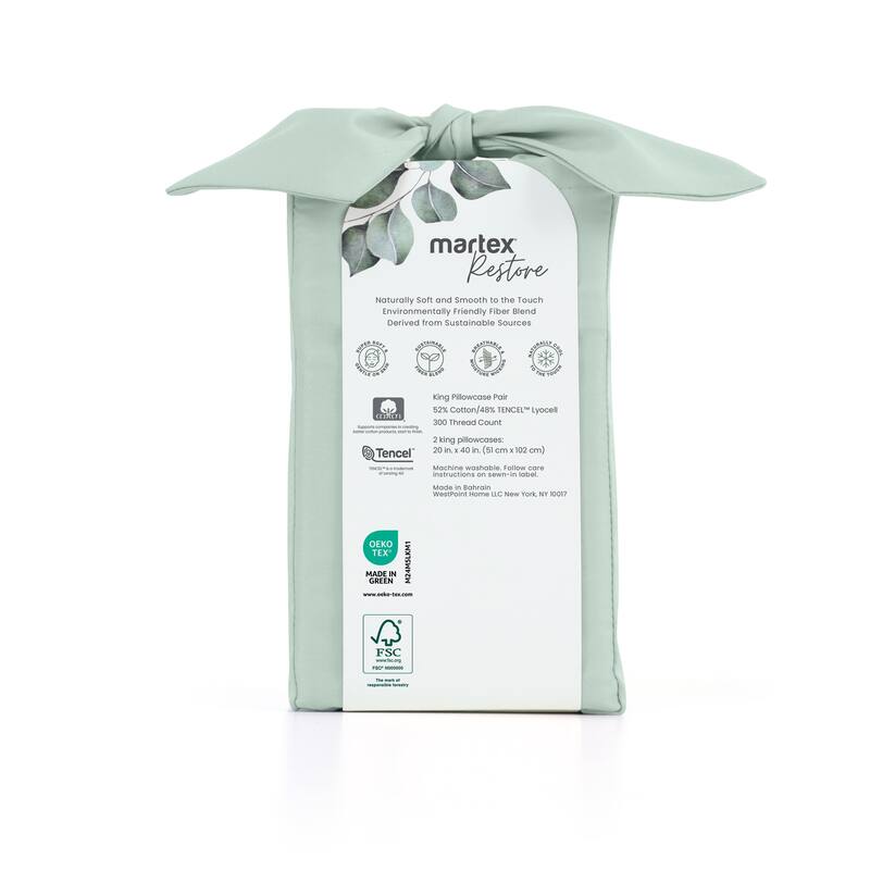 Martex Restore 300 Thread Count Pillowcases