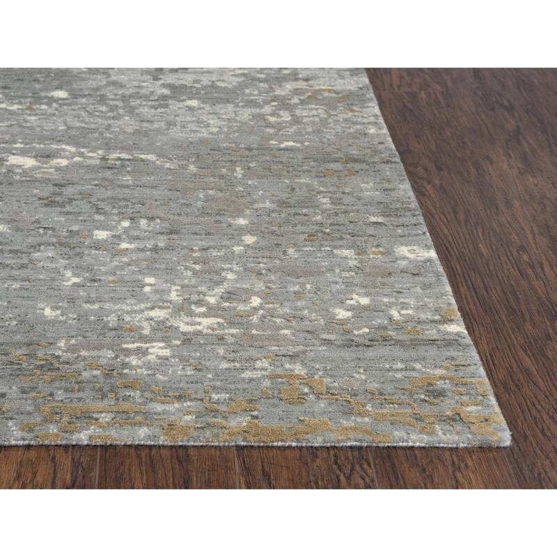 Alora Decor Radiant Abstract Wool Blend Area Rug - 8' x 10' - Grey