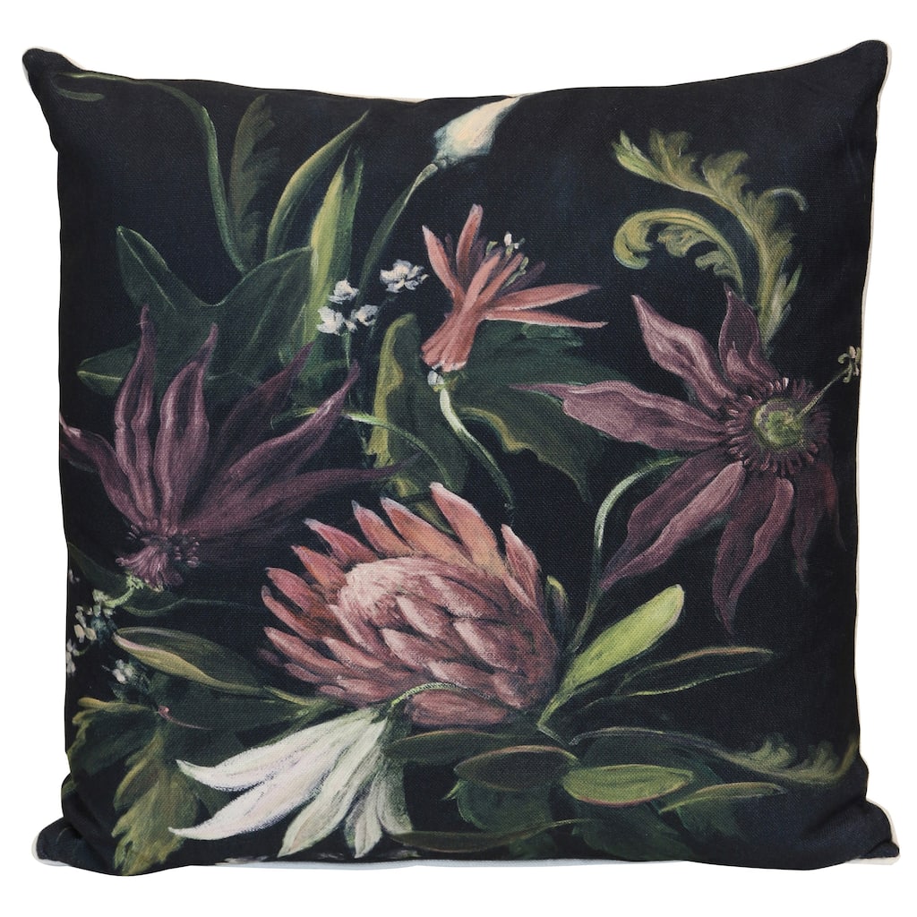 StyleCraft Tamara Day for StyleCraft Nocturne Garden Floral I Pillow - Multicolor - 24" x 24"