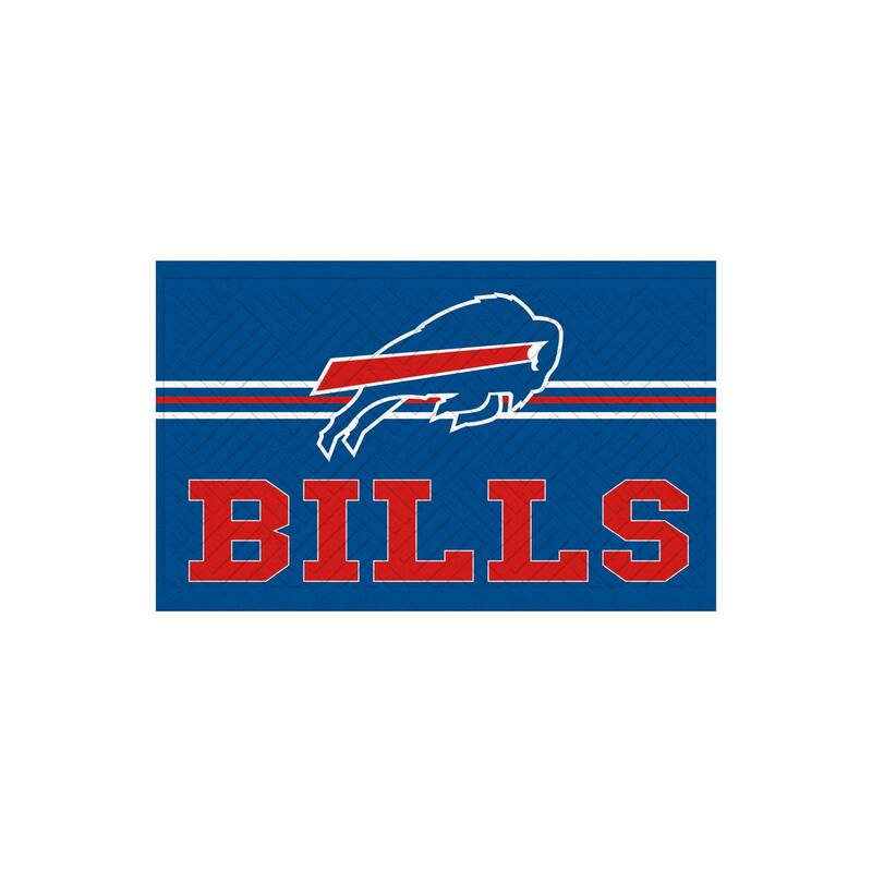 28 in. x 16 in. Embossed Mat, Cross Hatch, Buffalo Bills