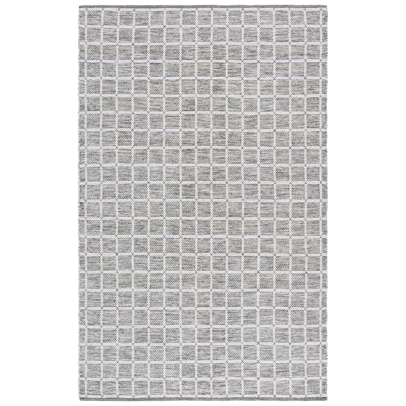 SAFAVIEH Handmade Montauk Huldis Casual Cotton Rug - 5' x 8' - Green/Ivory