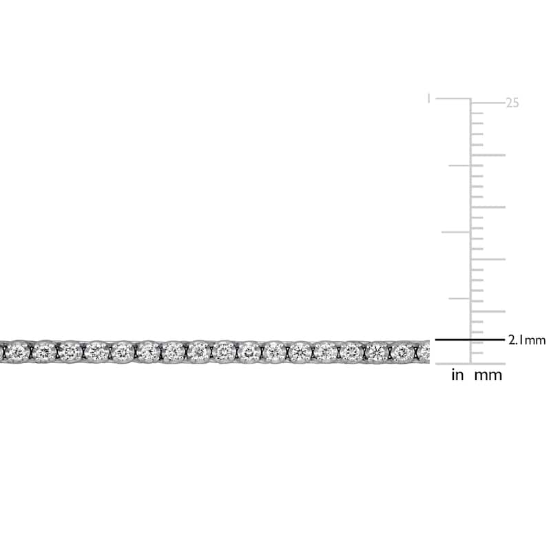 Miadora 6 5/8ct TDW Diamond Tennis Necklace in 14k White Gold - 18.5 in