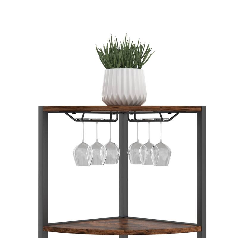 VECELO Tall Bookshelf 63.2"Large Bookcases Organizer with LED Lights Free-Standing Library Bookshelf with 5-Tier Storage Shelves