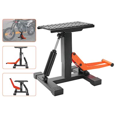 Dirt Bike Lift Stand, Motorcycle Jack Lift Stand 440 lbs Capacity and Hydraulic Lift Operation, Adjustable Height Hoist Table
