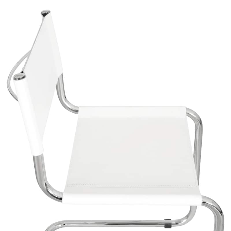 Breuer Chair Company Mart Stam Cantilever Side Chair w/ Chrome Frame (Various Bonded Leather Colors)