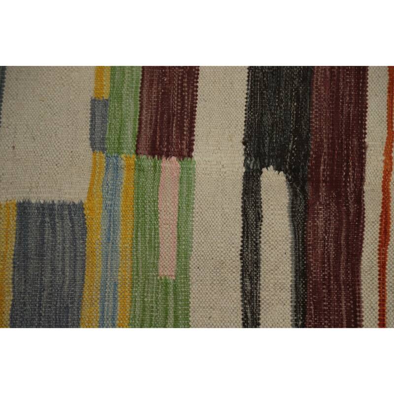 Hand Woven Oriental 100% Wool Carpet Southwestern Tribal Multi-Colored Kilim Area Rug - 6' 1'' X 4' 3''