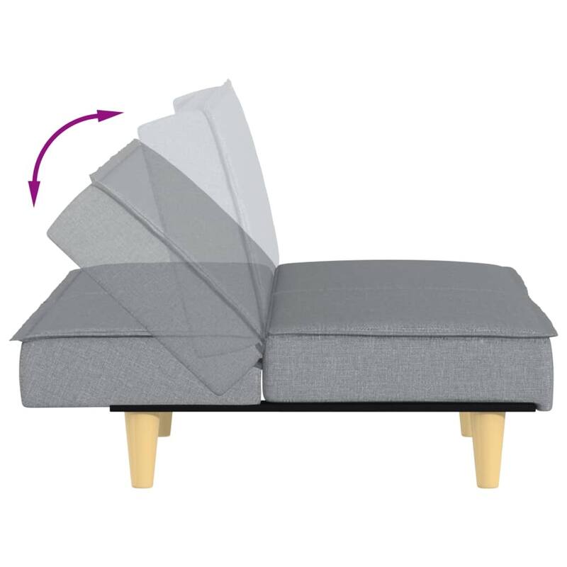 vidaXL Sofa Bed Modern Loveseat Sleeper Sofa Guest Bed with Pillows Fabric - 78.7" x 35" x 27.6"