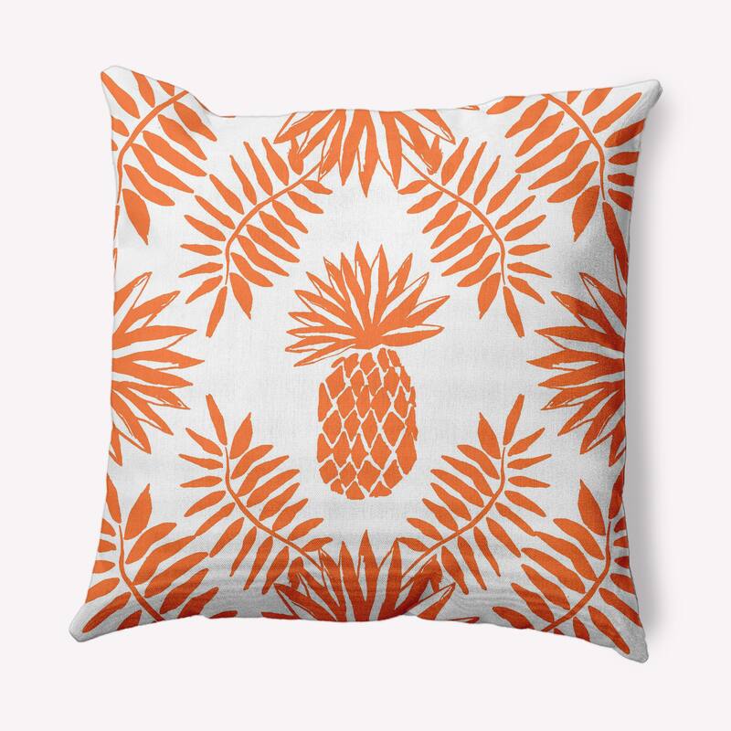 Pineapple Leaves Decorative Throw Pillow - Orange - 16" x 16"