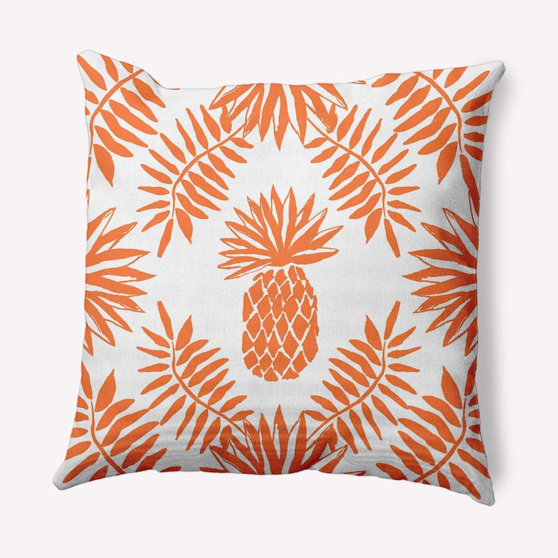Pineapple Leaves Indoor/Outdoor Throw Pillow - Orange - 20" x 20"