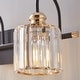 preview thumbnail 21 of 19, ExBrite Modern Rose Gold 3/4-light Bathroom Dimmable Crystal Vanity Lights Wall Sconces