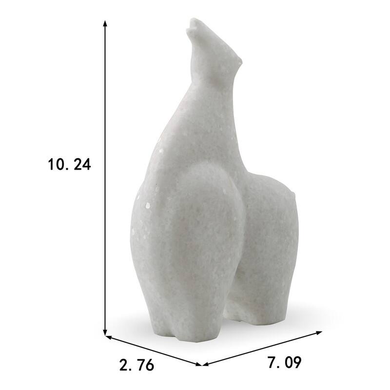 14" Clay Vase Distressed White Small