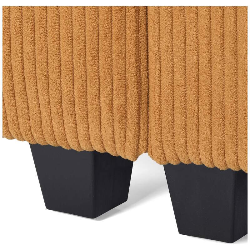 Hamilton 6-Piece Corduroy Upholstered Modular Sectional with USB Port