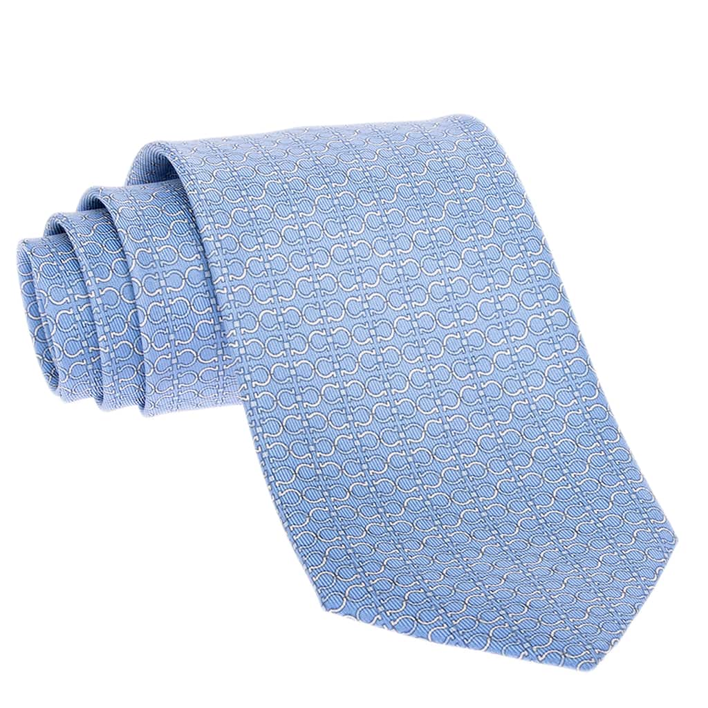 Ferragamo Gancini Print Silk Tie