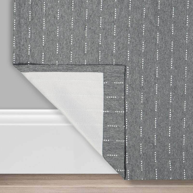 Eclipse Basel Dot Draft Stopper Energy Saving 100% Blackout Grommet Top Curtain Panel