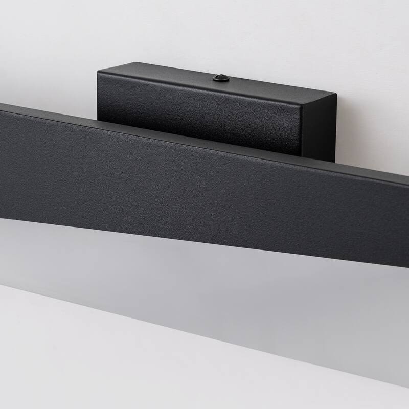 24" Modern Dimmable Acrylic Matte Black LED Vanity Light - W23.8"