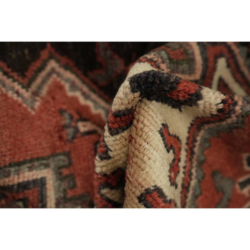 Hand Knotted Oriental 100% Wool Carpet Traditional Tribal Red Hamedan Area Rug - 7' 2'' X 4' 3''