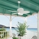 preview thumbnail 1 of 12, Hunter 52" Tropic View Outdoor Ceiling Fan with LED Light and Wall Control - Coastal - Damp-Rated! Matte White