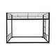 preview thumbnail 3 of 10, Twin over Twin Metal Bunk Bed with Fence