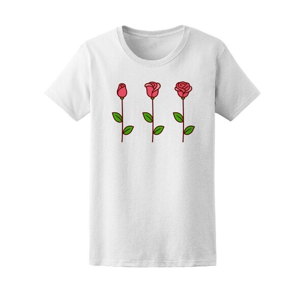 3 Beautiful Rose Flowers Tee Women S Image By Shutterstock