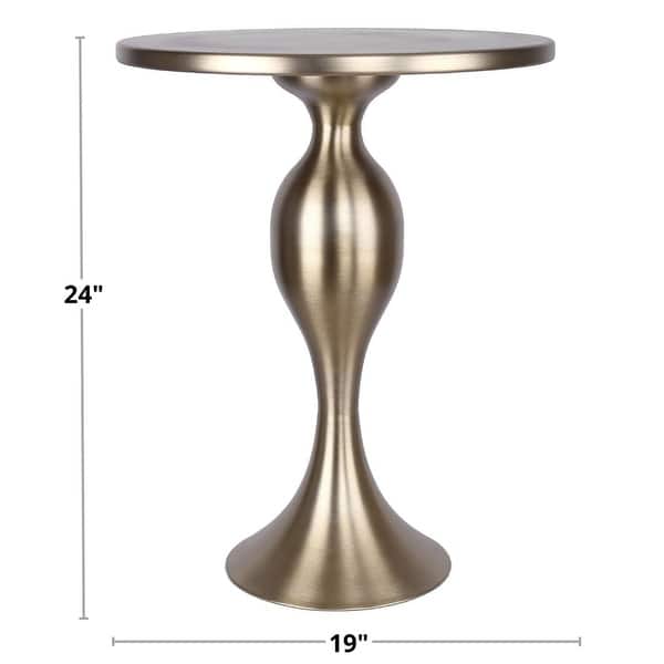 Silver Orchid Ashland 24" Metal Accent Table