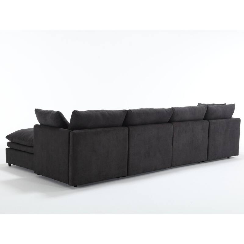 U-shaped 5-Seat Sectional Sofa with Chaise Lounge