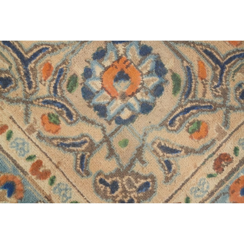 Hand Knotted Oriental 100% Wool Carpet Traditional Floral Greys & Charcoal Tabriz Area Rug - 11' 11'' X 9' 0''