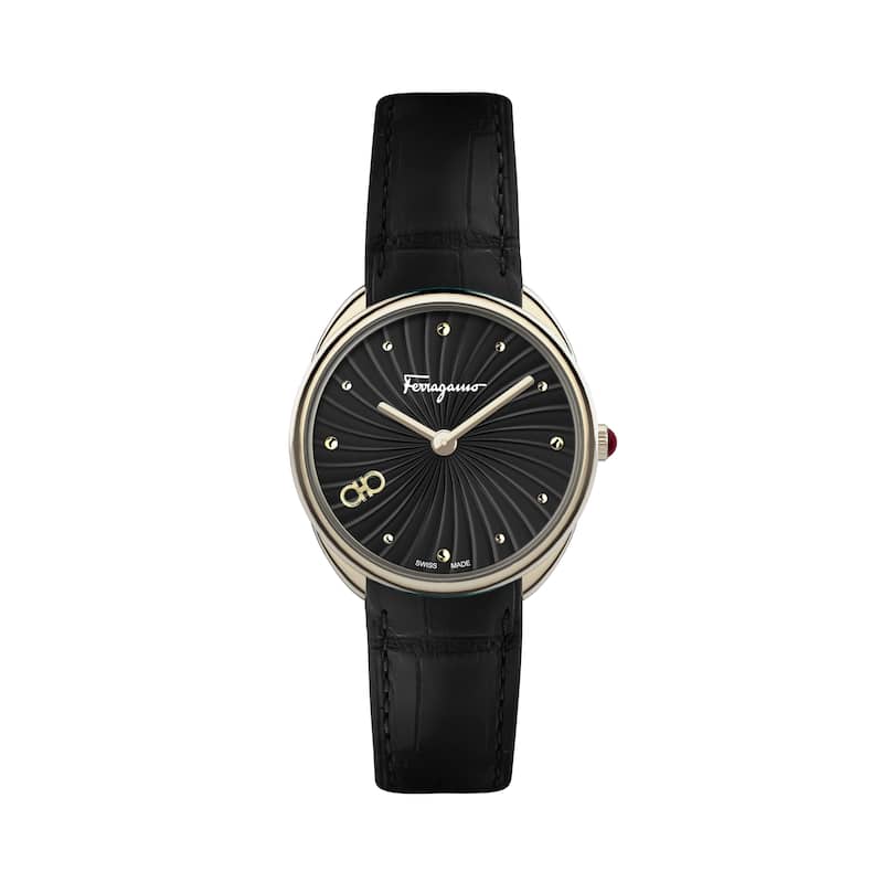 Ferragamo Women's Cuir 34mm Quartz Watch SFYN00420 - Black - One Size