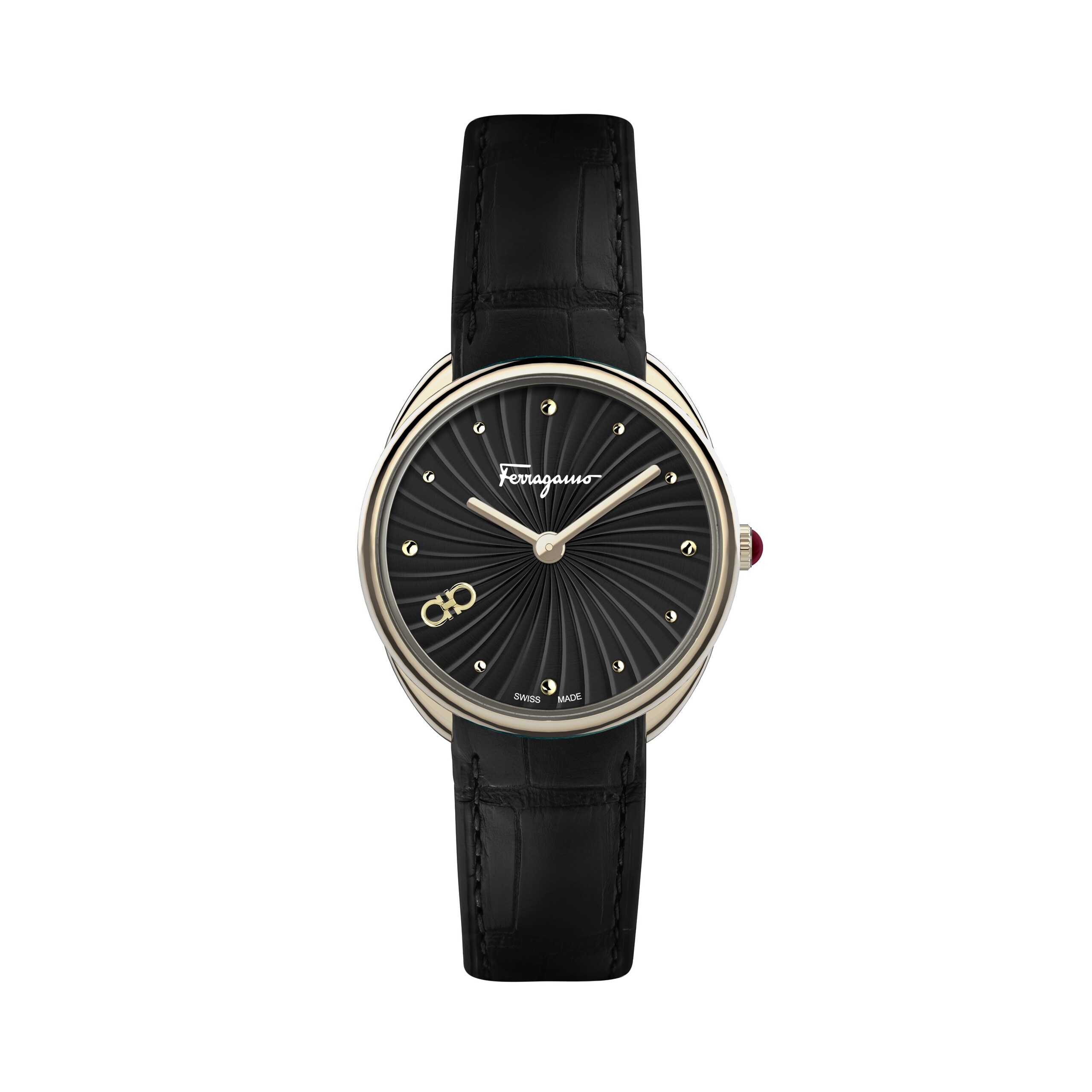 Ferragamo Women's Cuir 34mm Quartz Watch SFYN00420 - Black - One