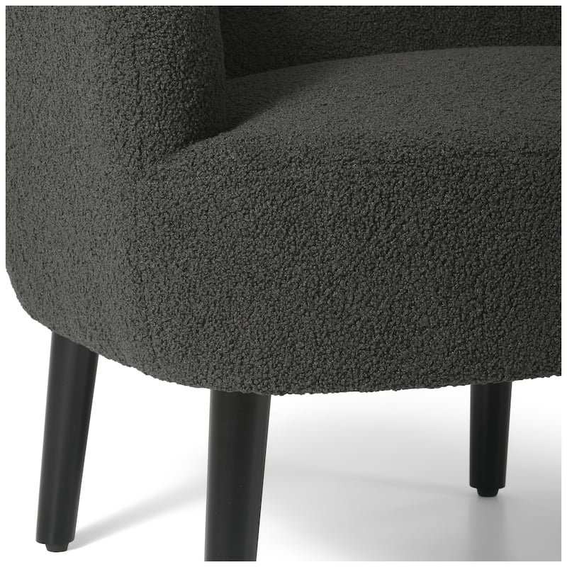 Bayville Sherpa Polyester Upholstered Faux Shearling Barrel Chair - (Set of 2)