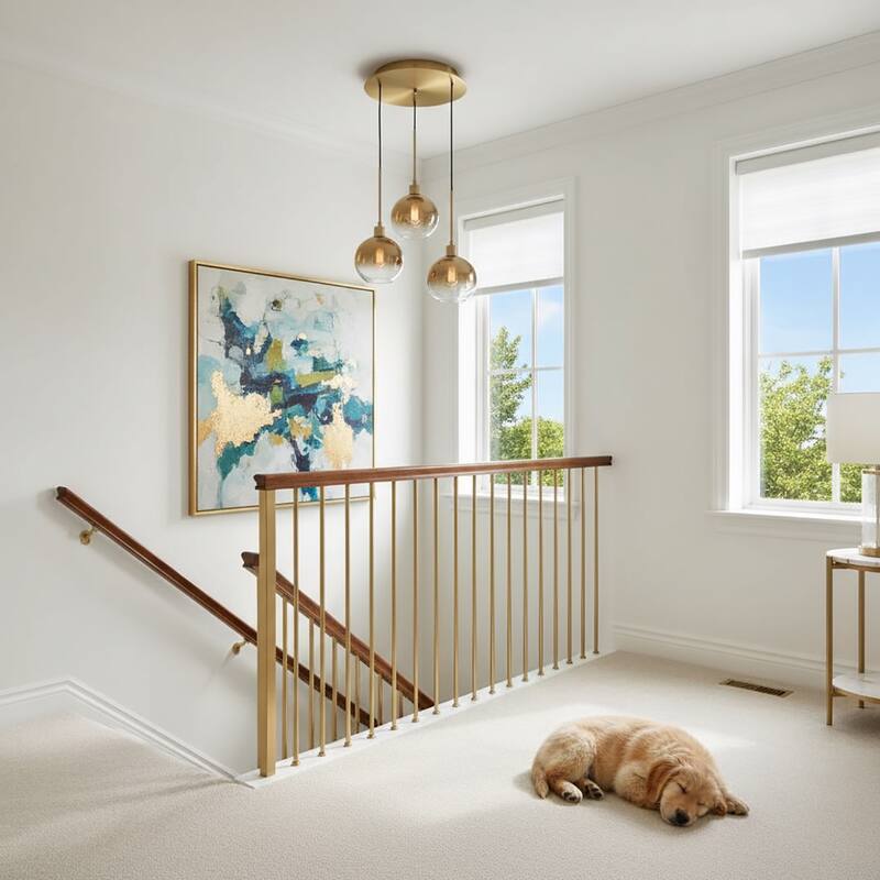 Artcraft Morning Mist - 3-Light Pendant - Gold