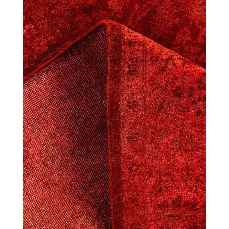 Contemporary Overdyed Wool Hand Knotted Runner - 3' 0" x 8' 3"